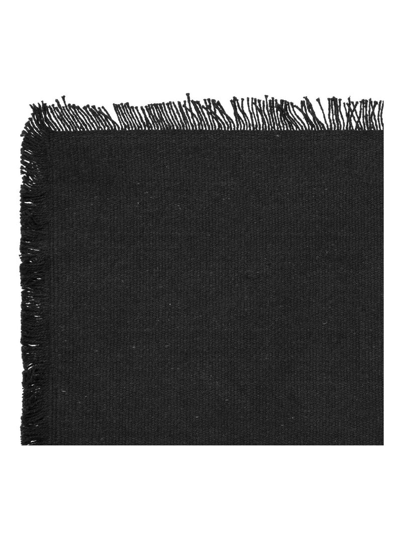 Tovaglietta con frange Nero - Kiabi