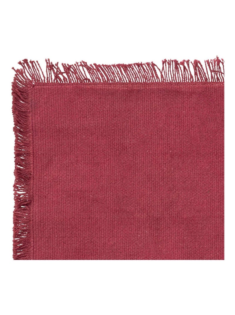 Tovaglietta con frange Rosso scuro - Kiabi