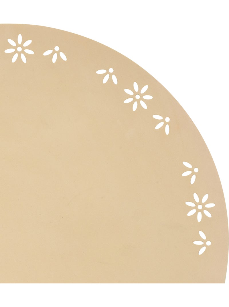 Tovaglietta decorativa rotonda con motivo floreale Beige - Kiabi