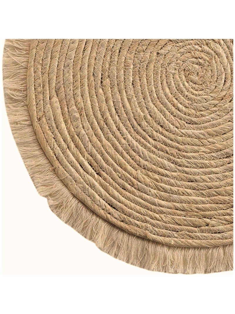 Tovaglietta di giunco con frange Beige chiaro - Kiabi