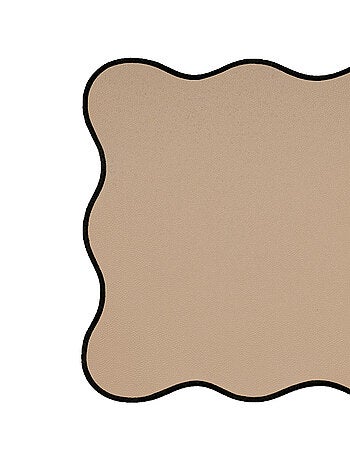 Tovaglietta rettangolare, liscia con bordi ondulati