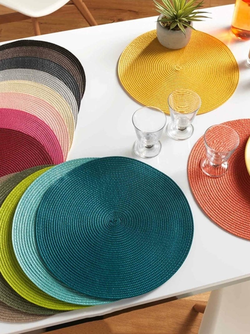Tovaglietta rotonda e colorata Grigio antracite - Kiabi