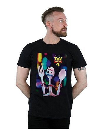 Toy story 4 maglietta forky poster uomo - disney