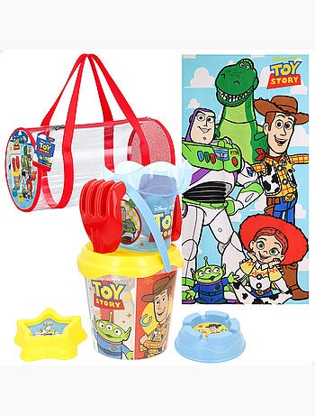 Toy story set secchiello da spiaggia con asciugamano e borsa accessori