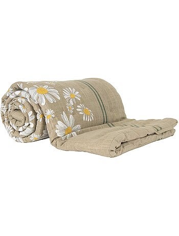 Trapunta decorativa in cotone con motivo a margherita