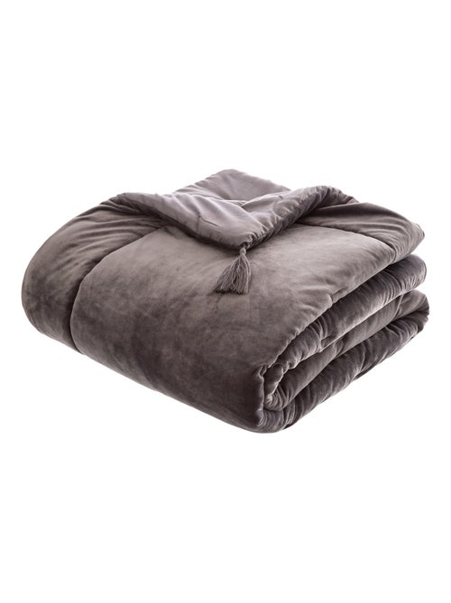 Trapunta in velluto con nappe - Kiabi