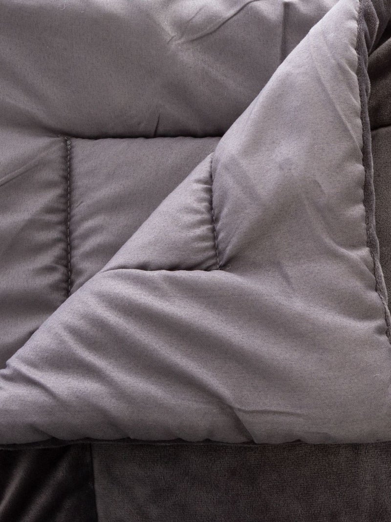 Trapunta in velluto con nappe Grigio chiaro - Kiabi