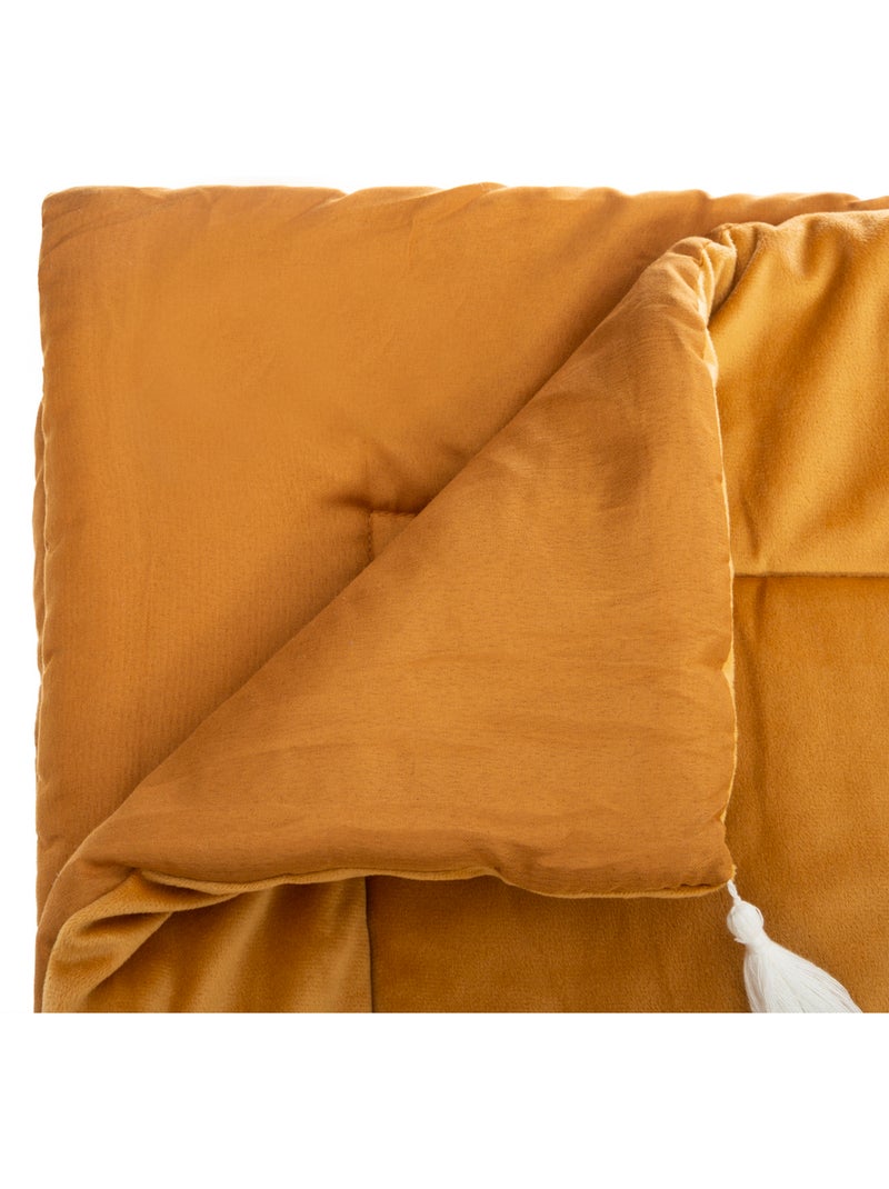 Trapunta in velluto con nappe Lino - Kiabi