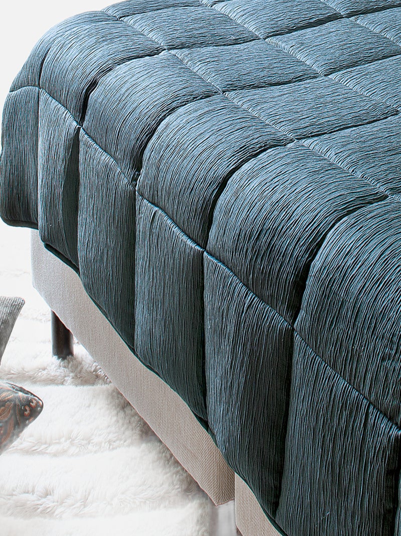 Trapunta o copriletto Effet Froissé Blu - Kiabi
