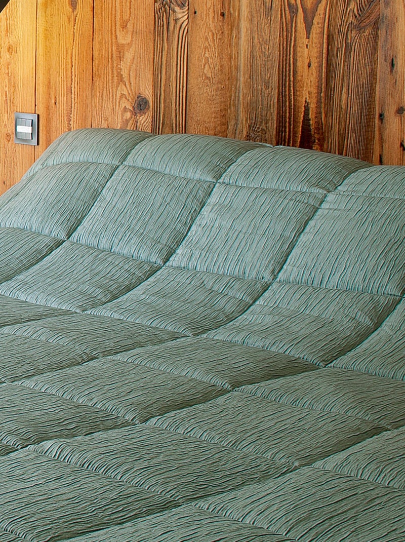 Trapunta o copriletto Effet Froissé Verde - Kiabi