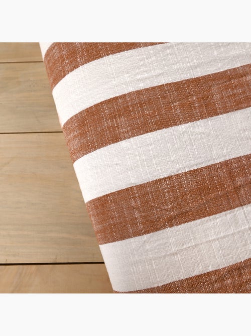 Trapunta reversibile in cotone fiammato a righe e quadri LOURMARIN - Kiabi