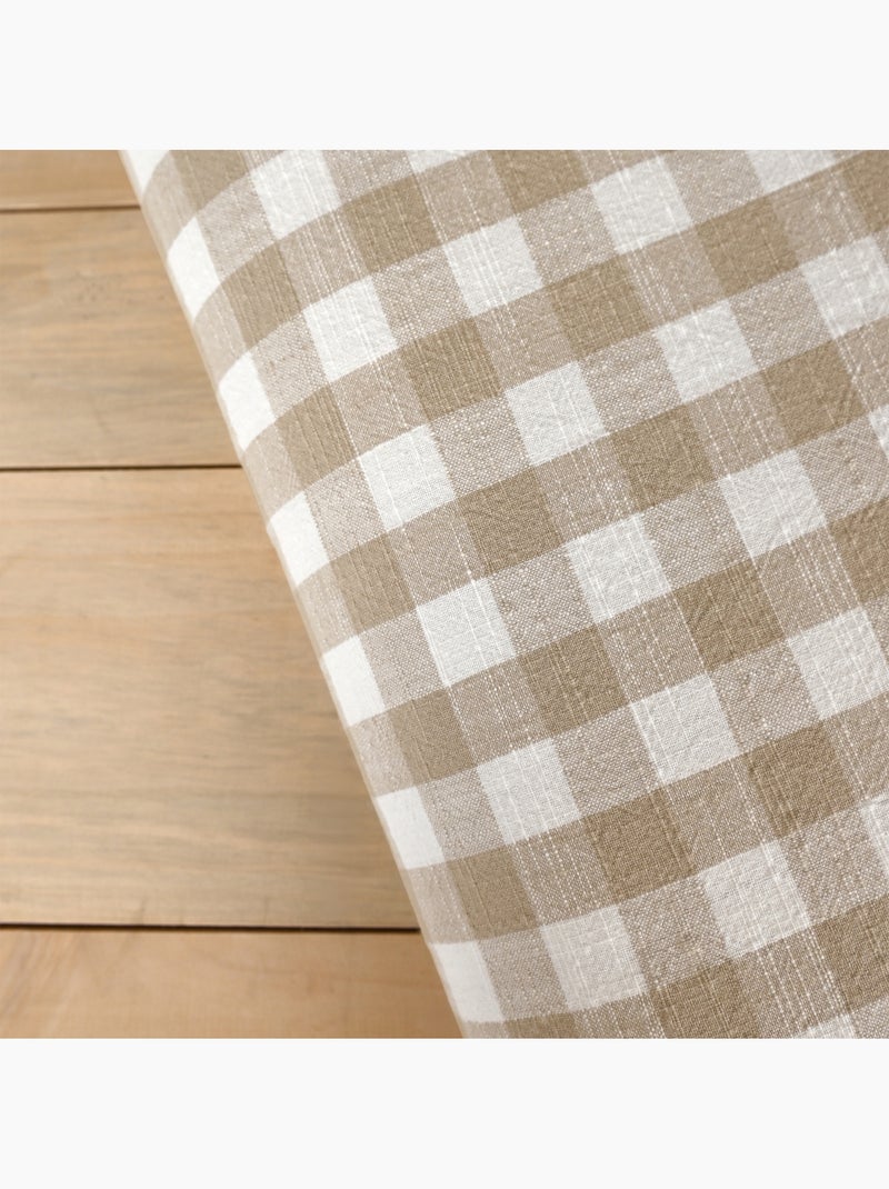 Trapunta reversibile in cotone fiammato a righe e quadri LOURMARIN Beige - Kiabi