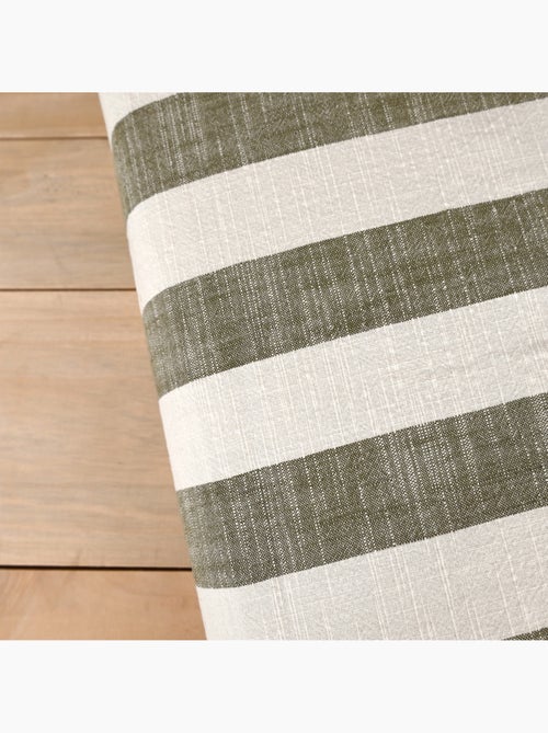 Trapunta reversibile in cotone fiammato a righe e quadri LOURMARIN - Kiabi Trapunta reversibile in cotone fiammato a righe e quadri LOURMARIN - Kiabi