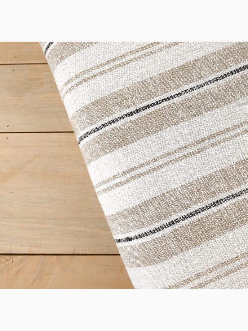 Trapunta reversibile in cotone fiammato a righe spesse Beige - Kiabi