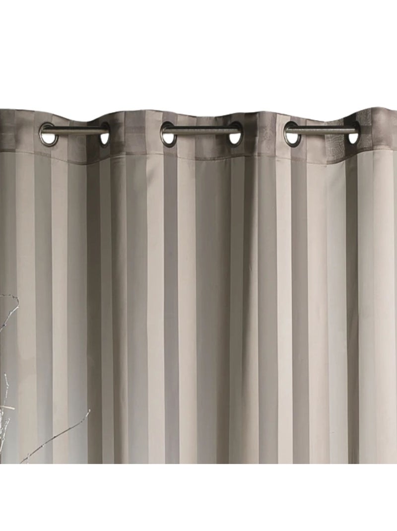 Trasparente con strisce intrecciate Tortora - Kiabi