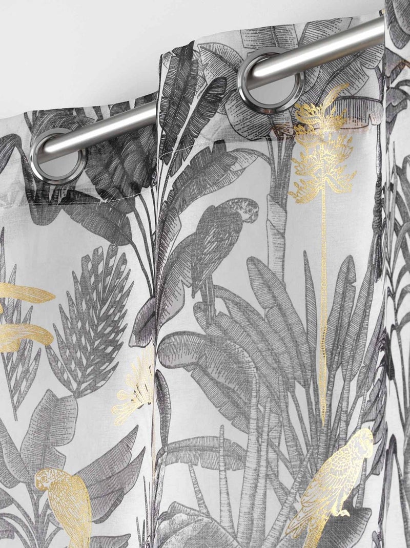 Trasparenze esotiche con stampe metalliche Grigio - Kiabi