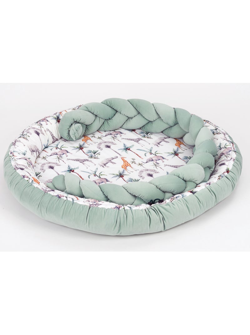 Treccia paracolpi per lettino neonato in velluto | sevira kids | sevira kids Verde - Kiabi