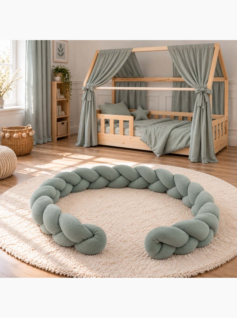 Treccia paracolpi per lettino neonato in velluto | sevira kids | sevira kids Verde - Kiabi