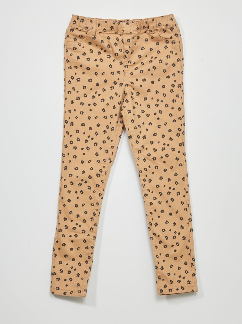 Treggings con stampa fantasia BEIGE - Kiabi