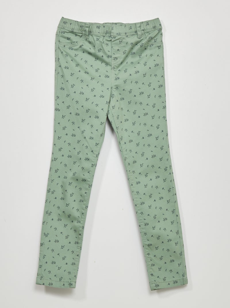 Treggings con stampa fantasia VERDE - Kiabi