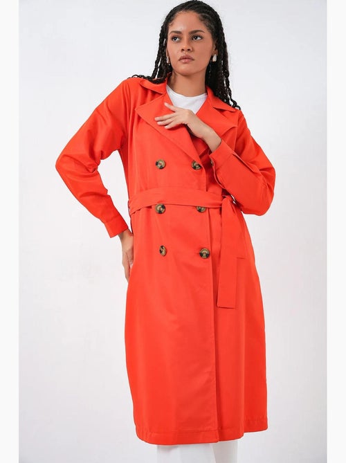 Trench coat lungo con cintura bdart - Kiabi Trench coat lungo con cintura bdart - Kiabi