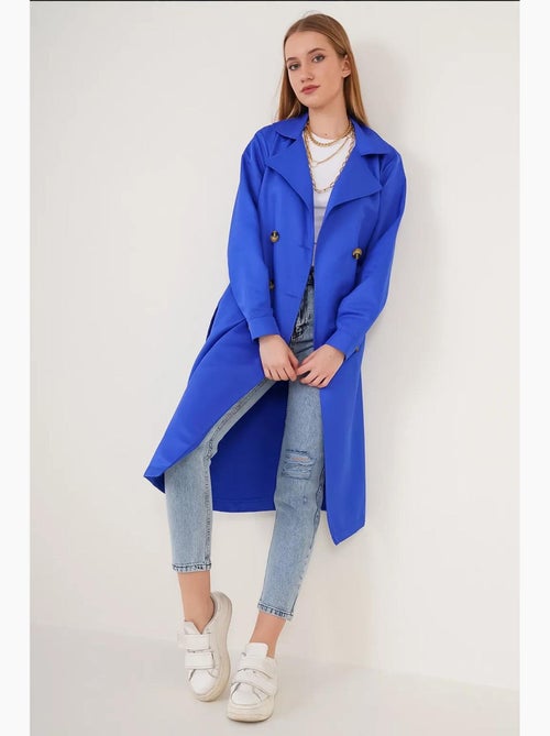Trench coat lungo con cintura bdart - Kiabi Trench coat lungo con cintura bdart - Kiabi