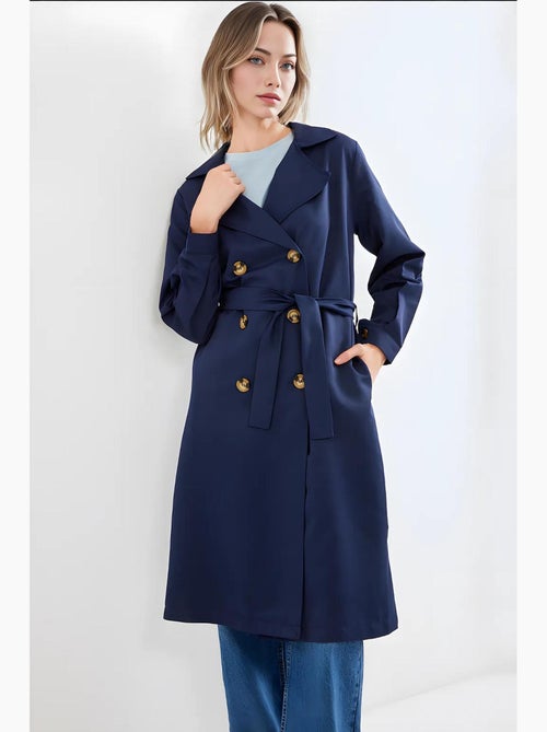 Trench coat lungo con cintura bdart - Kiabi Trench coat lungo con cintura bdart - Kiabi