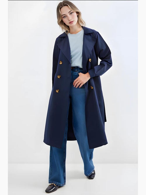 Trench coat lungo con cintura bdart - Kiabi Trench coat lungo con cintura bdart - Kiabi