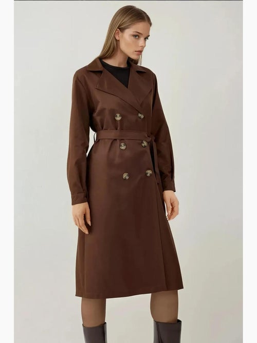 Trench coat lungo con cintura bdart - Kiabi Trench coat lungo con cintura bdart - Kiabi