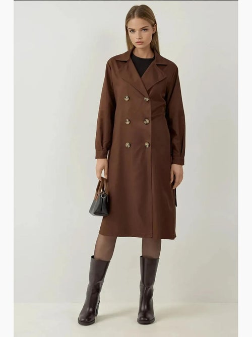 Trench coat lungo con cintura bdart - Kiabi Trench coat lungo con cintura bdart - Kiabi