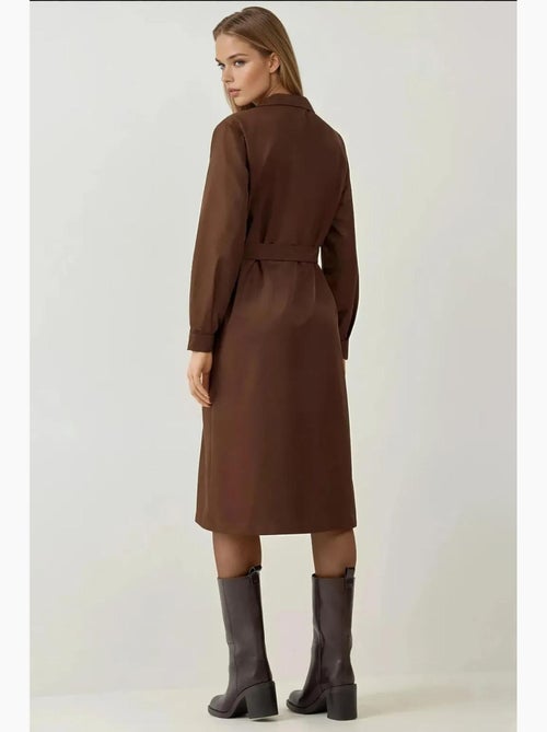 Trench coat lungo con cintura bdart - Kiabi Trench coat lungo con cintura bdart - Kiabi