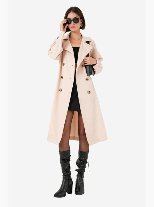 Trench coat lungo con cintura bdart - Kiabi Trench coat lungo con cintura bdart - Kiabi