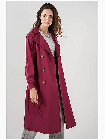 Trench coat lungo con cintura bdart