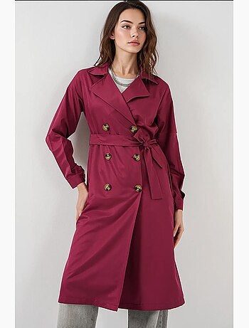 Trench coat lungo con cintura bdart