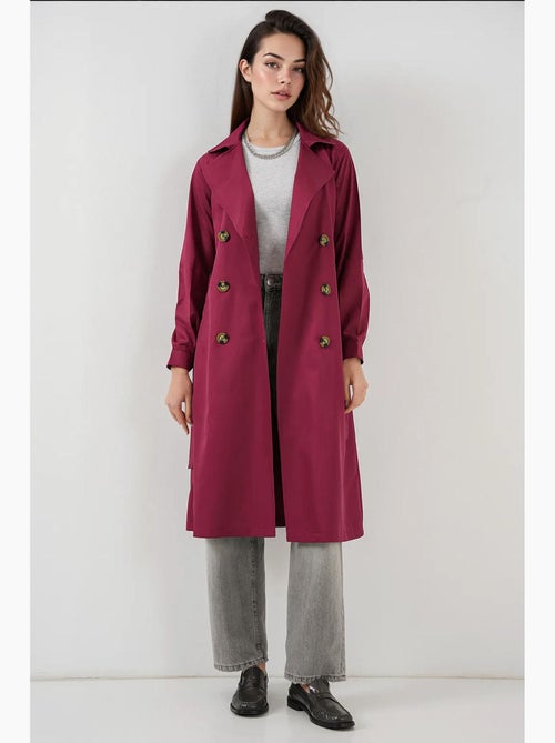 Trench coat lungo con cintura bdart - Kiabi Trench coat lungo con cintura bdart - Kiabi