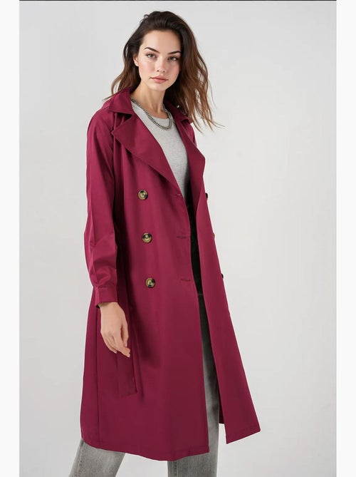 Trench coat lungo con cintura bdart - Kiabi Trench coat lungo con cintura bdart - Kiabi