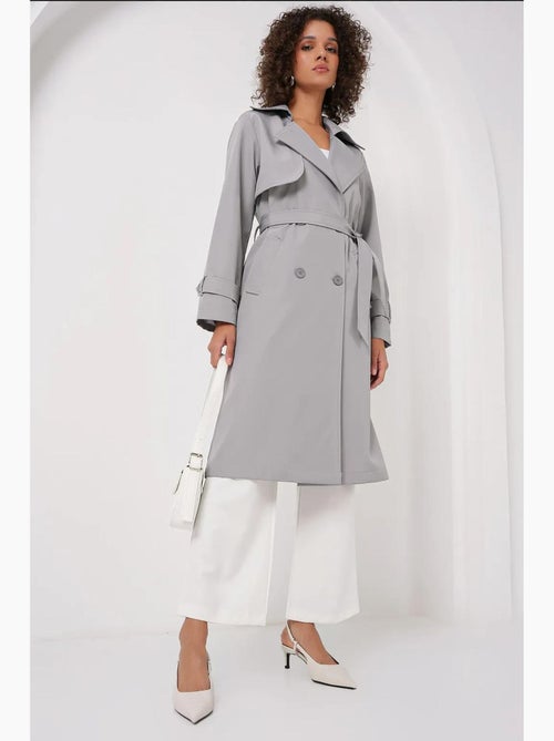 Trench coat lungo con cintura e maniche lunghe bdart - Kiabi Trench coat lungo con cintura e maniche lunghe bdart - Kiabi