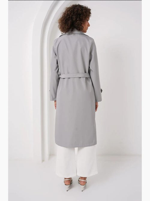 Trench coat lungo con cintura e maniche lunghe bdart - Kiabi Trench coat lungo con cintura e maniche lunghe bdart - Kiabi