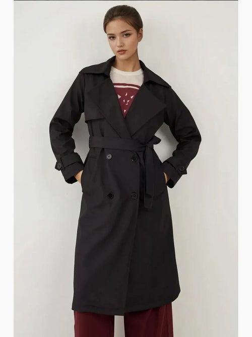 Trench coat lungo con cintura e maniche lunghe bdart - Kiabi Trench coat lungo con cintura e maniche lunghe bdart - Kiabi