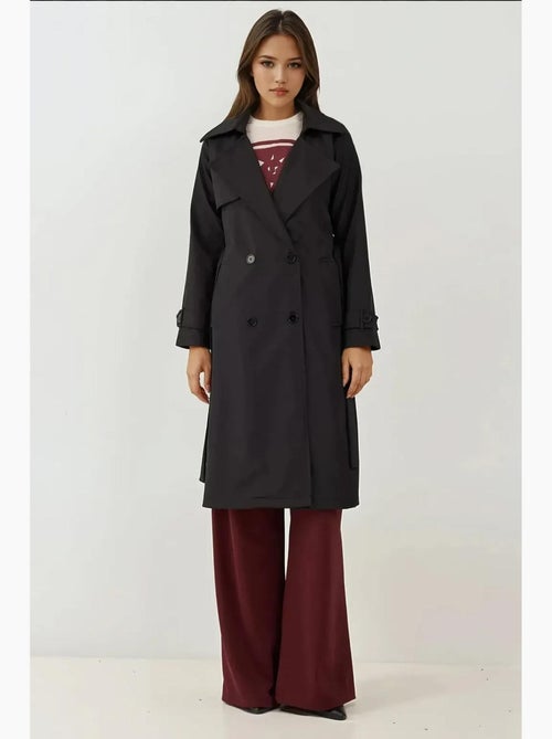 Trench coat lungo con cintura e maniche lunghe bdart - Kiabi Trench coat lungo con cintura e maniche lunghe bdart - Kiabi