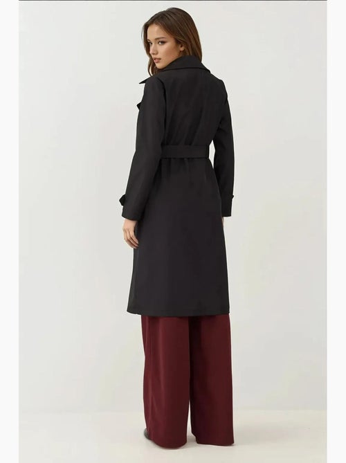 Trench coat lungo con cintura e maniche lunghe bdart - Kiabi Trench coat lungo con cintura e maniche lunghe bdart - Kiabi