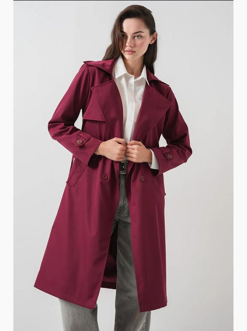 Trench coat lungo con cintura e maniche lunghe bdart - Kiabi Trench coat lungo con cintura e maniche lunghe bdart - Kiabi
