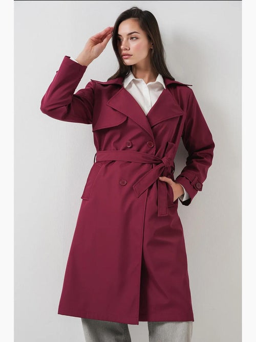 Trench coat lungo con cintura e maniche lunghe bdart - Kiabi Trench coat lungo con cintura e maniche lunghe bdart - Kiabi