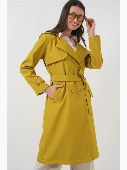 Trench coat lungo con cintura e maniche lunghe bdart - Kiabi Trench coat lungo con cintura e maniche lunghe bdart - Kiabi