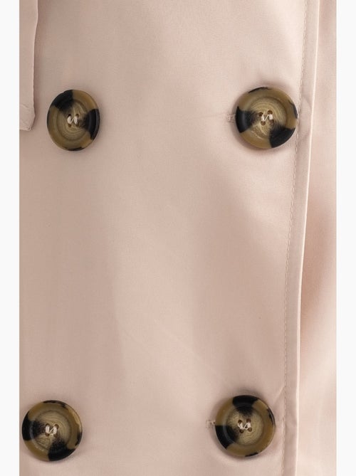 Trench coat lungo doppiopetto con cintura hiccup - Kiabi Trench coat lungo doppiopetto con cintura hiccup - Kiabi