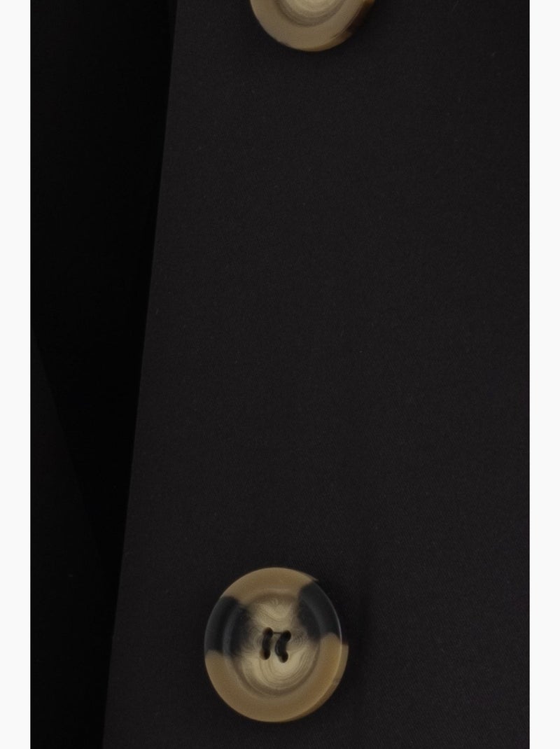 Trench coat lungo doppiopetto con cintura hiccup Nero - Kiabi