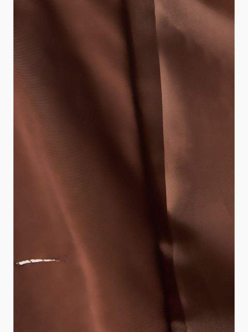 Trench coat midi oversize con collo a scialle lucci Marrone scuro - Kiabi