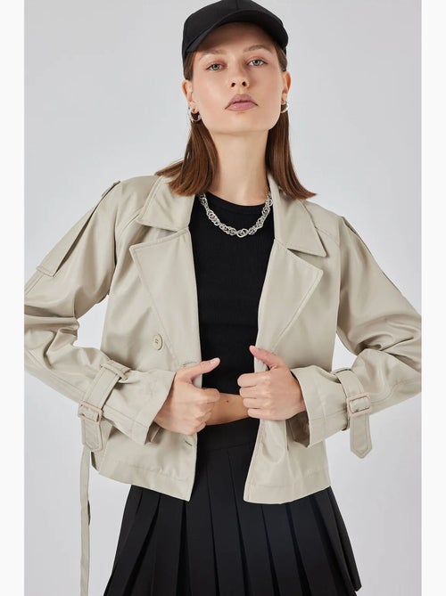 Trench corto con cintura bdart - Kiabi Trench corto con cintura bdart - Kiabi