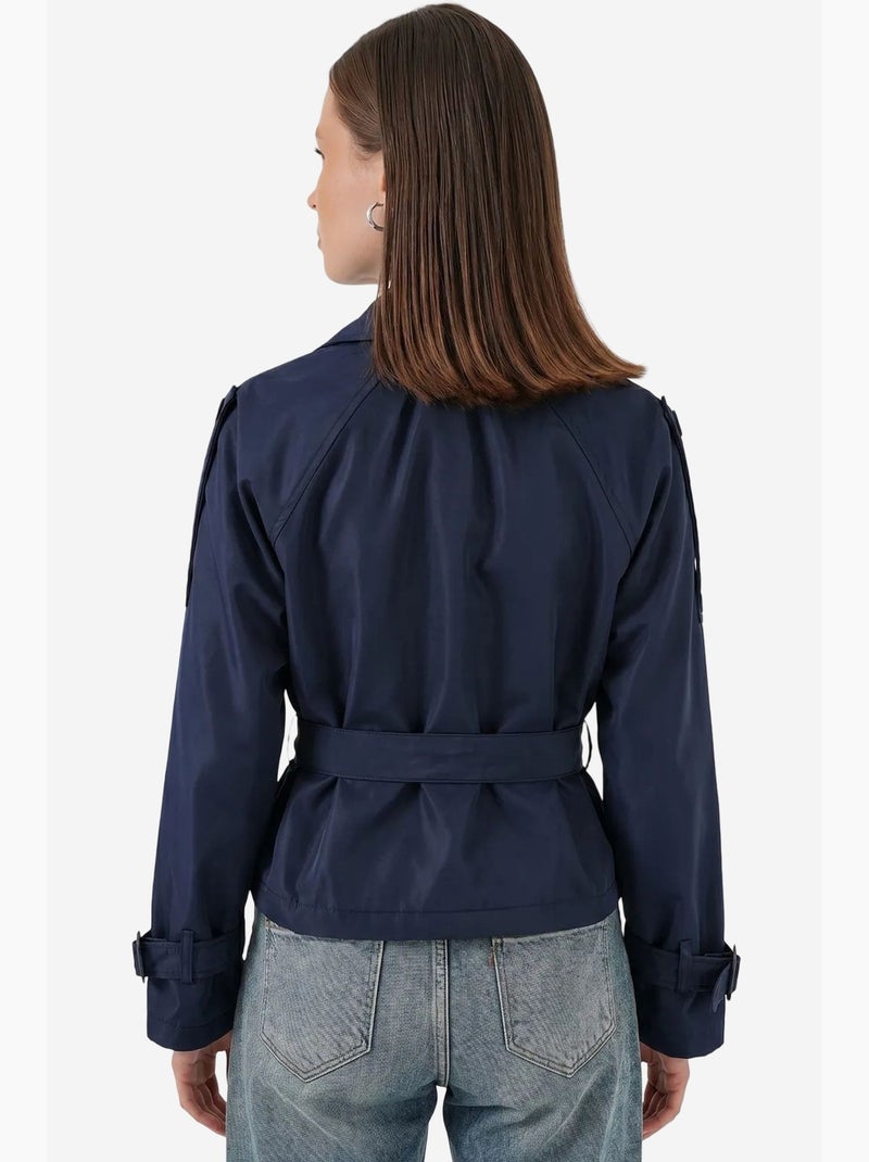 Trench corto con cintura bdart Blu marino - Kiabi