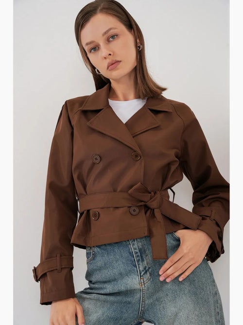 Trench corto con cintura bdart - Kiabi Trench corto con cintura bdart - Kiabi